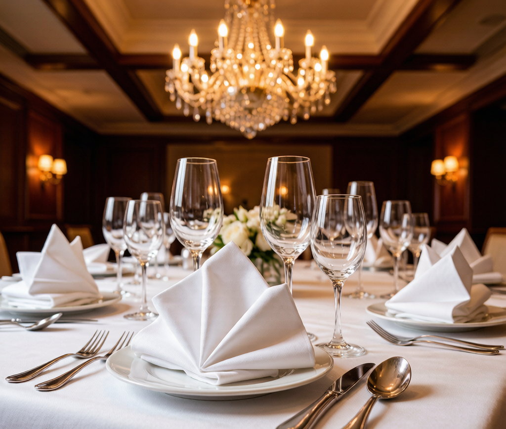 Hotel Table Linens — Napkins, Tablecloths and Banquet Textiles