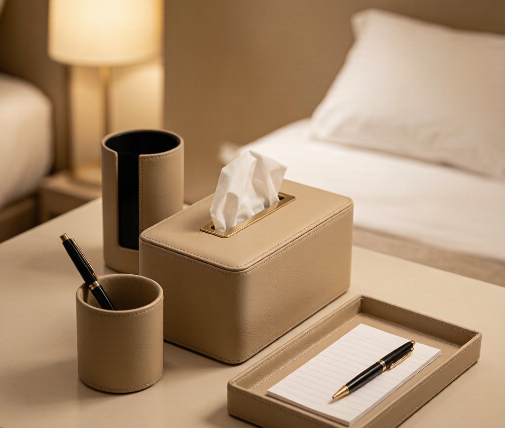 Hotel Guestroom Accessories — Trays, Tissue Boxes and Hangers