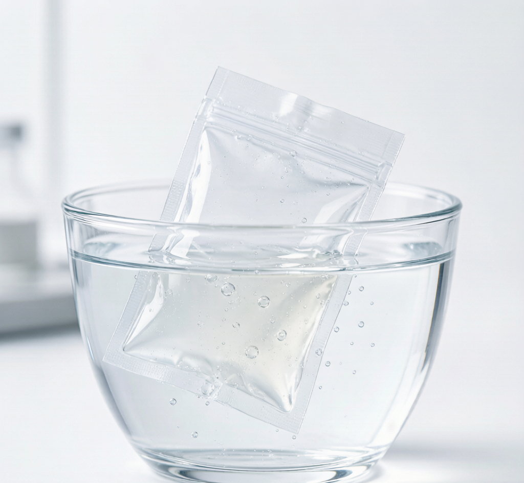 PVA water-soluble amenity sachets